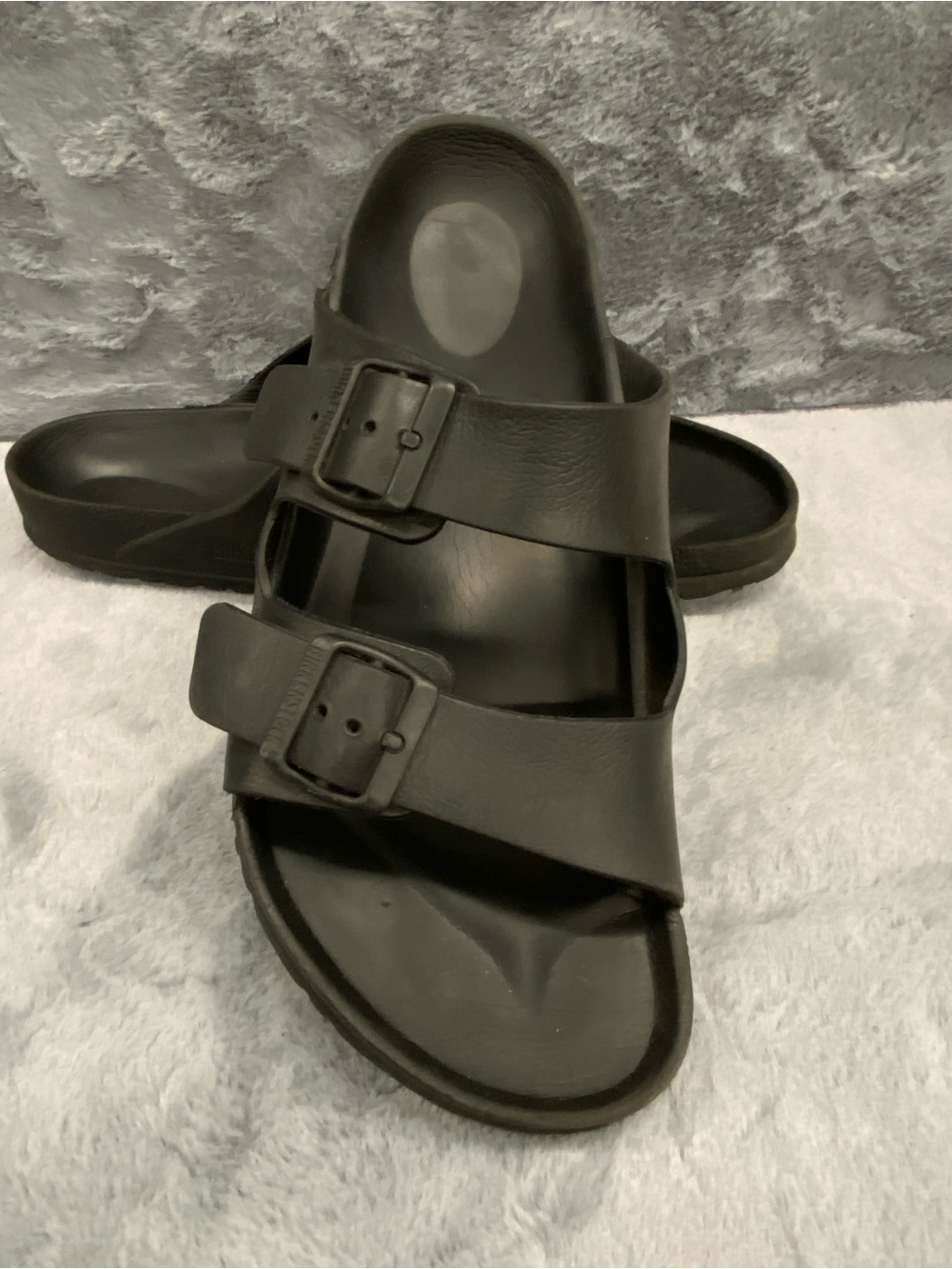 Birkenstock Arizona EVA Men's Size 11/44 Black Buckle Slide Sandals
